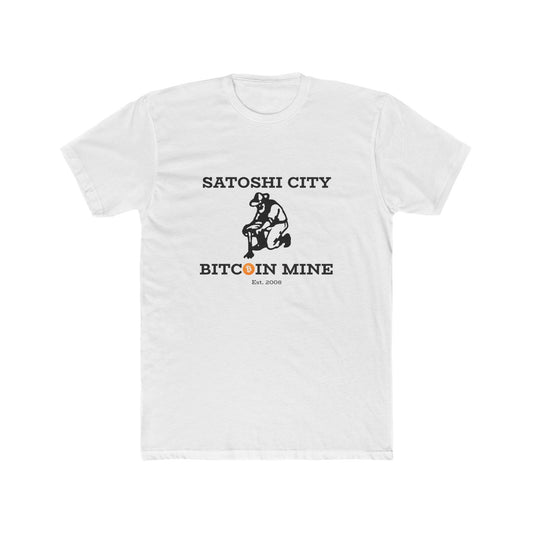Satoshi City Bitcoin Mine Men's Crew T-Shirt
