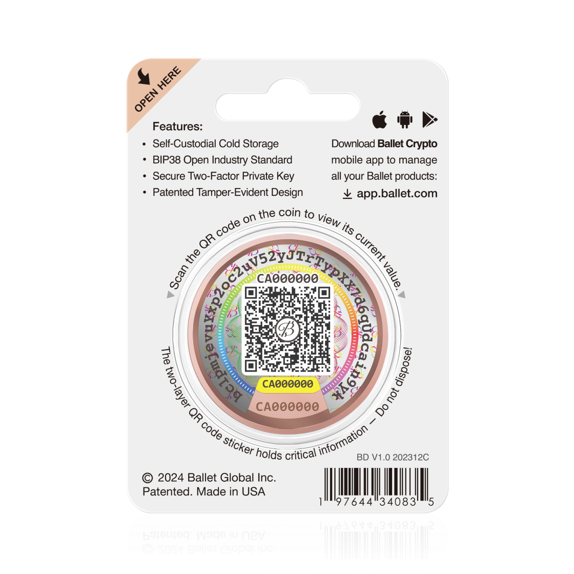 Crypto wallet Ballet Physical Bitcoin