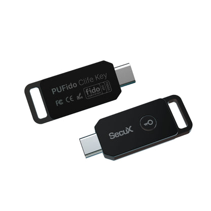 SecuX PUFido Clife Key shown with USB-C connectors