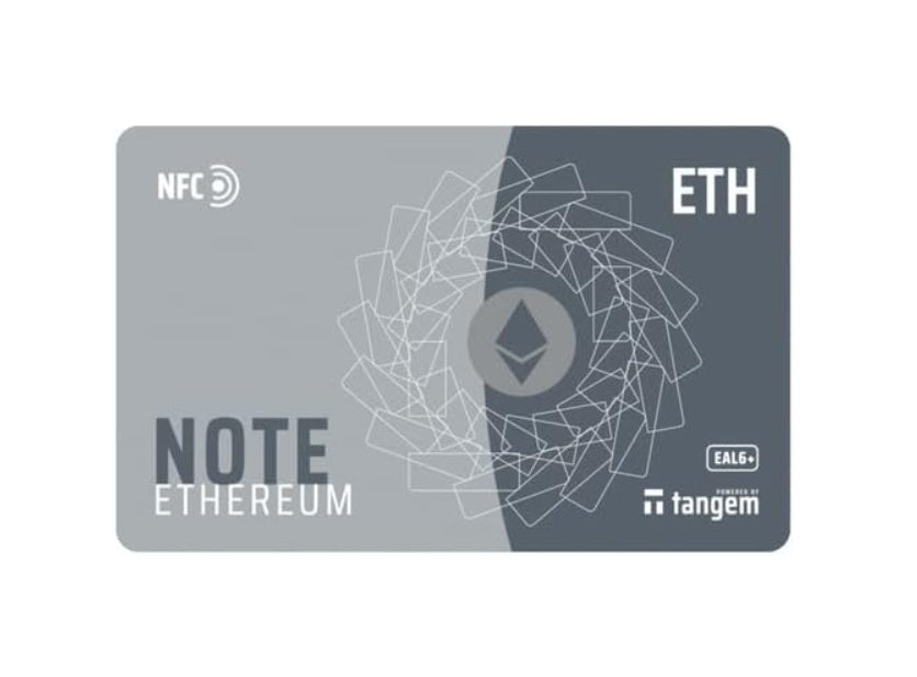 Tangem Note Ethereum card, front view