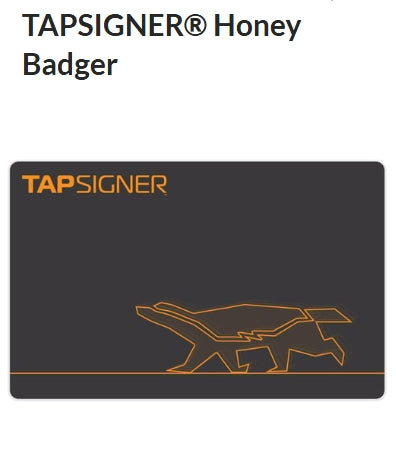 Coinkite TapSigner Honey Badger