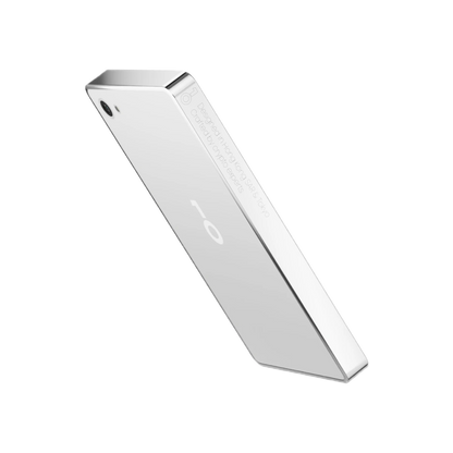 OneKey Pro hardware wallet in white, side profile