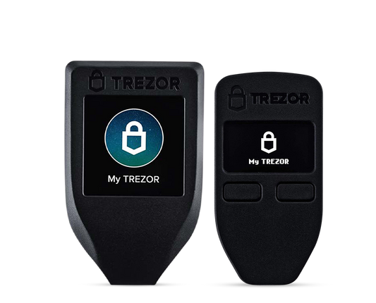 Trezor Model One and Model T hardware wallet bundle in Black